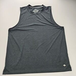Burlebo Mens XL Performance Tank Top Charcoal Grey Heathered Sleeveless Shirt